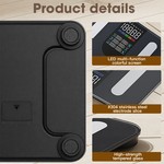 Topika Smart Body Composition Scale With BMI, Body Fat, Muscle & Heart Rate