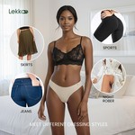 Lekkon Women Thong Panties Invisible Silk Feel UltraLight Ladies Underwear