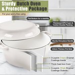 TopikaHome -Cast Iron Dutch Oven Pot Set with Skillet Lid, for Bread Baking