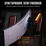 Topika - Heavy-Duty Single Monitor Arm Mount, RGB, Compatible with 13-49" Screens