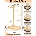 Topika - Rotating Jewellery Organiser Display Stand & Earring Holder