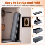 Topika Large Ottoman Storage Box Foldable Box Bench with dark grey lid