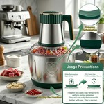 Topika 5L Meat Grinder Food Processor With Stainless Steel Bowl & 6-Blade