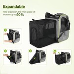 Topika Cat Backpack Carrier, Expandable Travel Bag with Mesh Panels