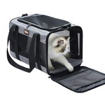Topika Black Soft-Sided Pet Carrier Handbag for Cats and Small Dogs