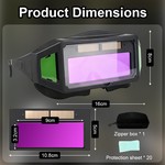 Topika Auto Darkening Welding Glasses Solar Welding Goggles True Colour A