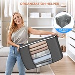 Topika - 90L Storage Bags Set of 3/6, Reinforced Handles & Double Zipper