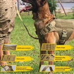 TopikaPet - Tactical Dog Vest Set,Puppy Tactical Chest Harness for Training