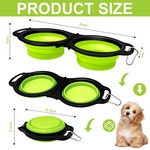 Topika - Collapsible Dog Bowls Silicone Travel Pet Food and Water Bowls Set