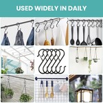 Topika 16-Piece S Hooks for Hanging w/ Safe Buckle.