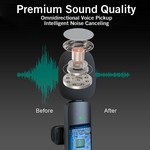 Topika Wireless Microphone for iOS & Android, with Noise Reduction & 6h