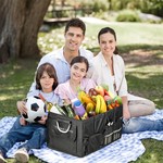 TopikaAuto - 1680D Car Boot Trunk Organizer with Lid & Shoe Storage Box
