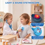 Topika Kids Doctor Kit for Dress-Up, Pretend Clinic Play 35 Pieces