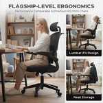 Topika Ergonomic Office Chair Gaming Chair With Adjustable Headrest &Lumbar