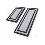 Topika Anti Fatigue Kitchen Mats 2pcs, Cushioned Non-Slip Floor Rugs, grey