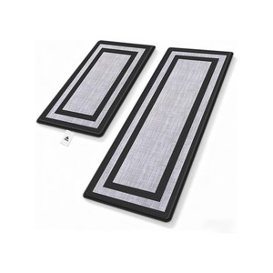 Topika Anti Fatigue Kitchen Mats 2pcs, Cushioned Non-Slip Floor Rugs, grey