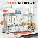 Topika Over The Sink Dish Drying Rack,Adjustable,Stainless Steel Material