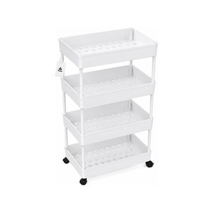 Topika - Movable Multipurpose Storage Trolley, 4-Tier Kitchen Storage Rack