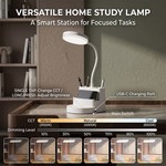 Topika - LED Desk Lamp With Pen Holder, Phone Stand And USB-C Charging