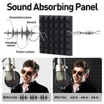 Self-Adhesive Sound Proof Foam Panels, 50x50x5cm, 6/12pack