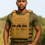 Topika Lightweight Tactical Plate Carrier Vest MOLLE Khaki Bulletproof Vest