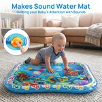 Topika Water Mat For Baby Inflatable Water Tummytime Thickened&Durable PVC