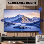 Topika Adjustable Table Top TV Stand with Heavy-Duty double tube Steel Base