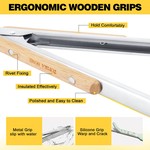 Topika Food Tongs,Serving Tongs For Kitchen,Metal Tongs For Cooking 3pcs