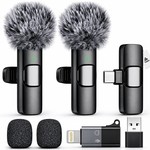Topika Wireless Microphone for iOS & Android, with Noise Reduction & 6h