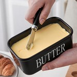 Topika - Bread Box Set With Butter Dish, Tea Canister & Free Butter Scraper