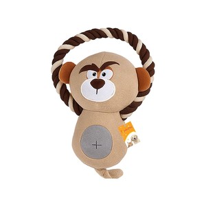 Topika - Stuffed Dog Plush Toys for Puppy,No Squeak Chew Toys with Rope