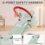 Topika Baby Bouncer with Mosquito Net, Foldable Rocking Chair