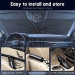Topika - Car Sun Shade Umbrella 140x79cm Windshield Windscreen Cover