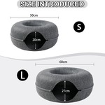 TopikaPet - Cosy Cat Tunnel Bed for Indoor Cats, Detachable & Washable