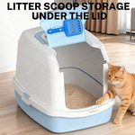 Topika Hooded Cat Litter Box with Litter Scoop, Fully Enclosed, Leak-Proof