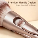 Topika 4-in-1 Magnetic Makeup Brush Set with Storage Pouch