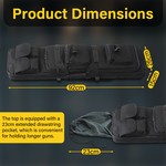 Topika-Tactical Rifle Bag,Double-Layer Padded Long Gun Case,Waterproof 800D