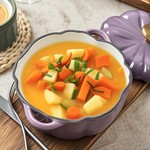 Topika - Cast Iron Pumpkin Dutch Oven Pot with Lid, 2L Casserole 20cm