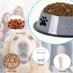 TopikaPet - Stainless Steel Non-Slip Pet Food & Water Bowls, Dog&Cat Bowls
