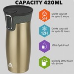 Topika - 420ml Coffee Flask Travel Mug with AutoSeal Lid, Leakproof