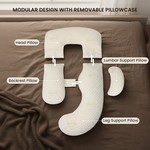 Topika Maternity Pillow for Pregnancy Sleep, Full Body G-Shaped Support