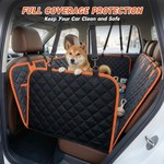 Topika Dog Car Seat Cover Hard Bottom Back Seat Protector