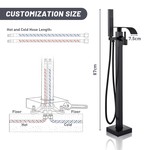 Topika Freestanding Taps Bath Filler Tub Shower Faucet With Hand Shower