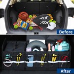 TopikaAuto 90L Car Trunk Organiser with Cooler Box Insulated Storage Bag