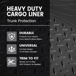 Topika Rubber Cargo Boot Floor Mat Liner Compatible with Cars/SUVs/Trucks