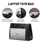 Topika Laptop Tote Bag with Small Black Pouch &Insulated Lunch Compartment