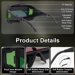 Topika Auto Darkening Welding Glasses Solar Welding Goggles True Colour A