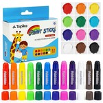 Topika 12 Pcs Bath Crayons, Nontoxic Washable Toddler Bath Toys for Kids