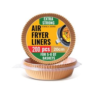 Topika Round Air Fryer Liners Disposable Airfryer Liner for Baking 200Pcs