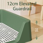 TopikaPet - Indoor Dog Toilet Large 50x39x12cm with 3-Sided Fence, Green